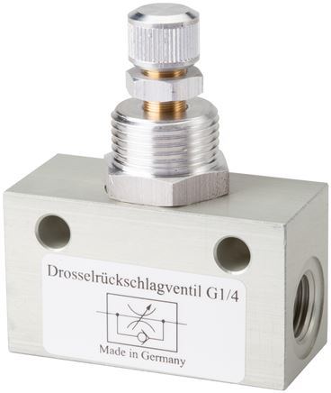 Block-Drosselrückschlagventil, G 1/4", Standard