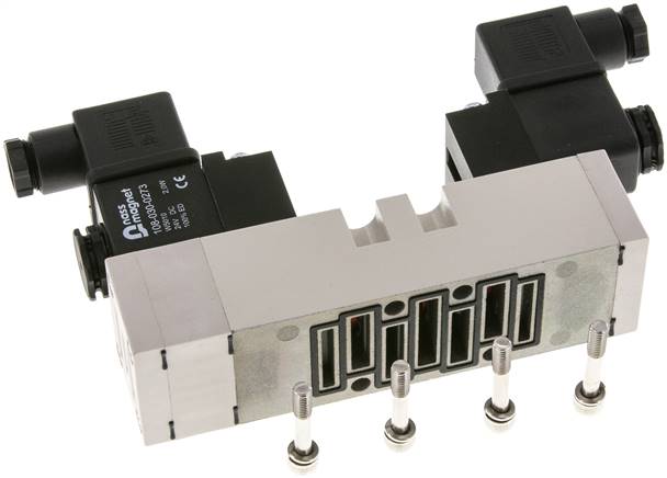 ISO-Ventil (Größe 1), 5/3-Wege, Mittelstellung geschlossen, 12 V=