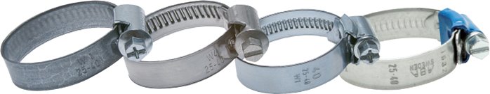 12mm Schlauchschelle 25 - 40mm, Stahl verzinkt (W1) (NORMA) mit Flügelgriff