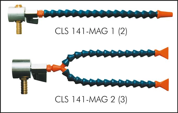 Gelenkschlauch, 1/4", Set mit Magnetfuß: 1 Gelenkschlauch (16 Module) mit Gewind