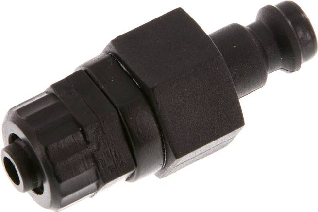 Kupplungsstecker (NW5) 8x6mm Schlauch, POM, beidseitig absperrend