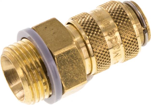 Schnellkupplung (NW5) G 3/8"(AG), Messing, für Stecker beidseitig absperrend