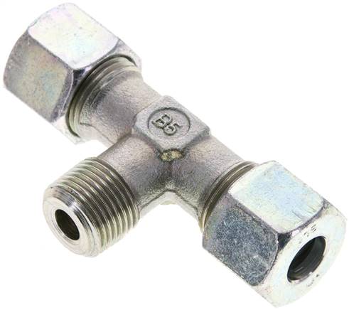 T-Schneidringverschraubung R 3/8"-10 S (M18x1,5), Stahl verzinkt