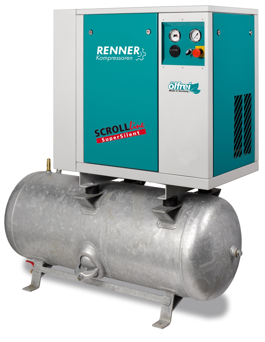RENNER-Scrollkompressor SuperSilent SLD-NEO 7,5 S 10 bar auf 250L Behälter -Ölfrei