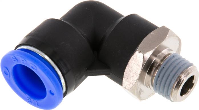 Winkel-Steckanschluss NPT 1/4"-1/2" (12,7 mm), IQS-Inch