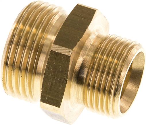 Doppelnippel G 1"-G 3/4", Messing/Rotguss