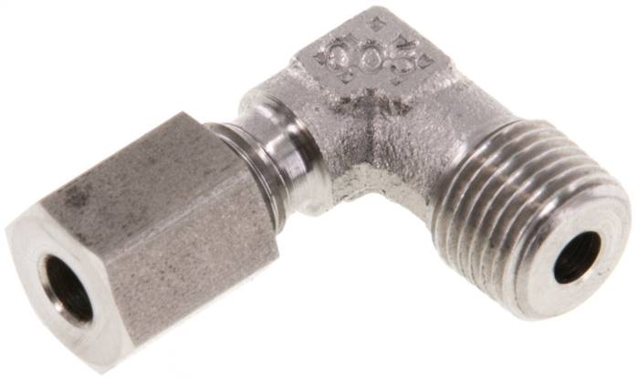 Winkel-Schneidringverschraub. R 1/8"-4 LL (M8x1), 1.4571