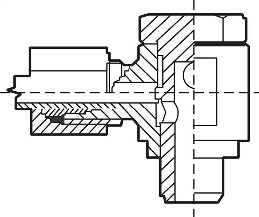 Winkel-Schwenkverschraubung M 20x1,5-14 S (M22x1,5), Stahl verzinkt