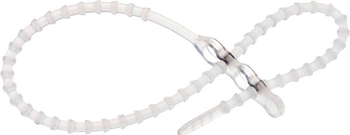Lösbarer Kabelbinder, 320mm, 2 Befestigungsaugen, natur