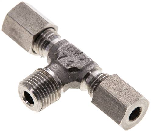 T-Schneidringverschraubung R 1/8"-4 LL (M8x1), 1.4571