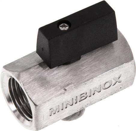 Edelstahl-Minikugelhahn G 1/2" Innengewinde, PN 25