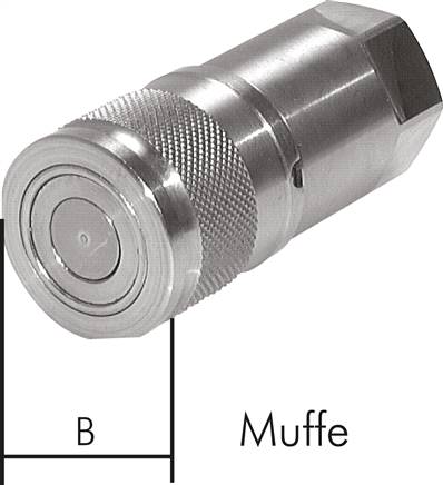 Staubschutz für Muffe Flat-Face Kupplung, Baugröße 8