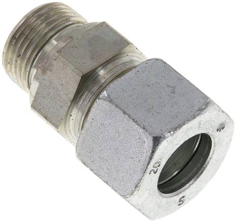 Gerade Schneidringverschr. M 27x2-20 S (M30x2), Stahl verzinkt