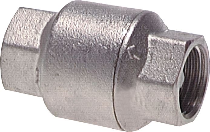 Rückschlagventil, G 3/8", PN 20, Messing vernickelt