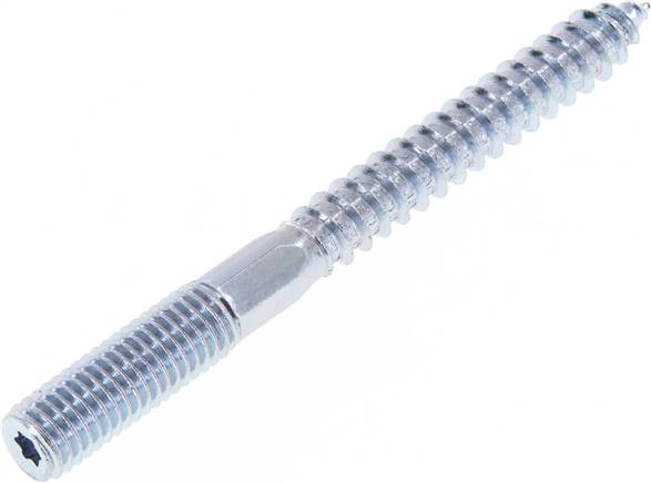 Stockschraube M 10x100, Stahl verzinkt Sternprofil (TX)