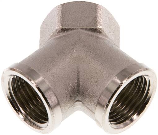 Y-Stück G 1/2" (IG), Messing vernickelt