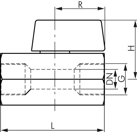 Edelstahl-Minikugelhahn G 1/2" Innengewinde, PN 25
