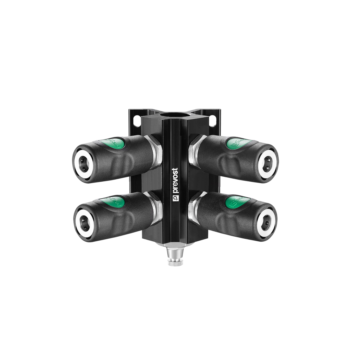 PREVOST-ROHRLEITUNGSDOSE mit Innengewinde - Kupplung  und Ablass - European Profile - Durchgang 7,4 mm