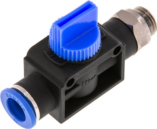 3/2-Wege-Absperrventil G 1/4"-10mm, Gewindeseite entlüftend