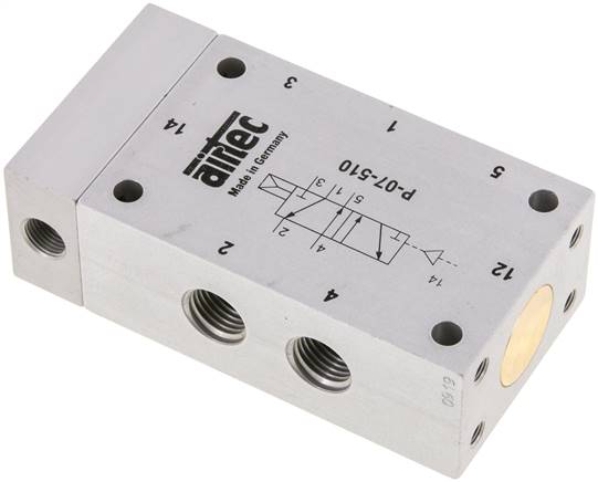 5/2-Wege Pneumatikventil mit Luftfeder, G 1/4"