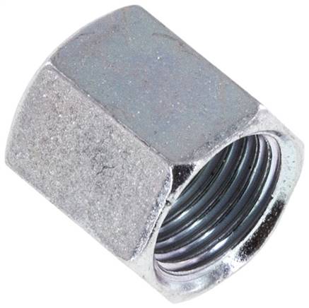 Überwurfmutter DN3, M 10 x 1, Bohrung 6,5mm, Stahl verzinkt