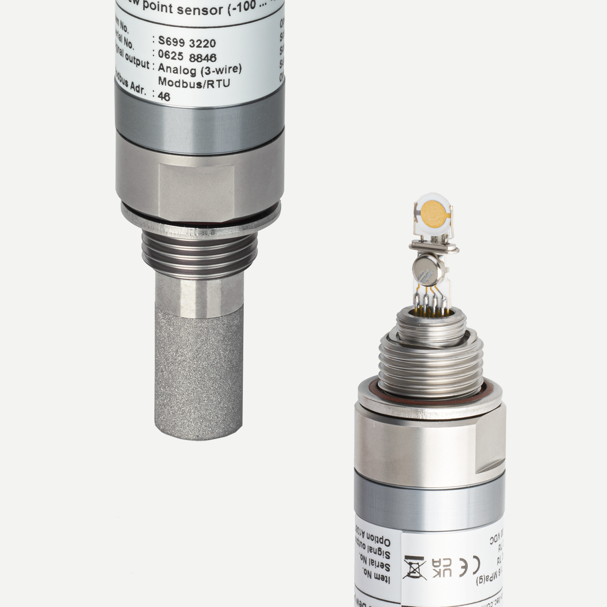 S220 Taupunktsensor für Druckluft und Gase, -100…+20 °C Td, Drucksensor 16 bar, OLED-Display