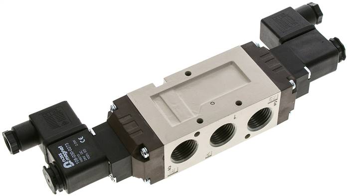 5/2-Wege Magnetventil, G 1/2", Impulsventil, 24 V=
