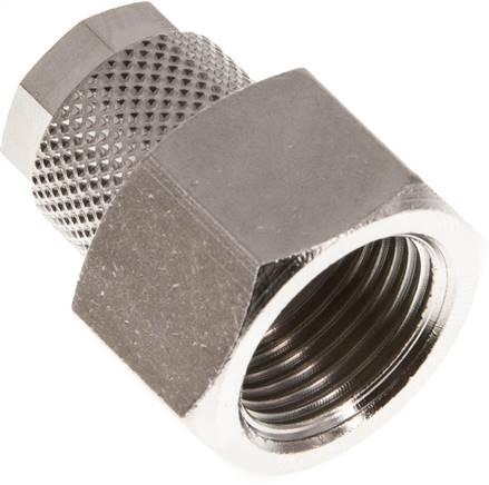 Aufschraub-Verschraubung G 3/8"-10x8mm, Messing vernickelt