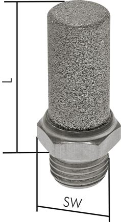 Schalldämpfer NPT 1/4", Edelstahl
