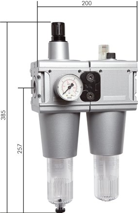 MULTIFIX Wartungseinheit (5), 2-tlg., G 3/4", 0,5 - 10 bar, BG 5