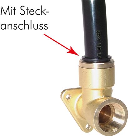 Wanddose G 1/2" (IG)-15mm Steck-Schlauchanschluss