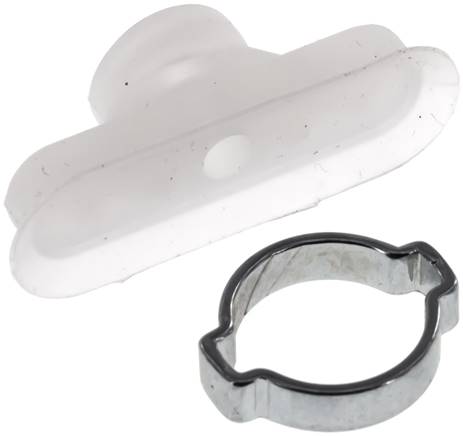 Ovalsauger, 36 x 12mm, Hub 2mm, Silikon (60A, transparent)