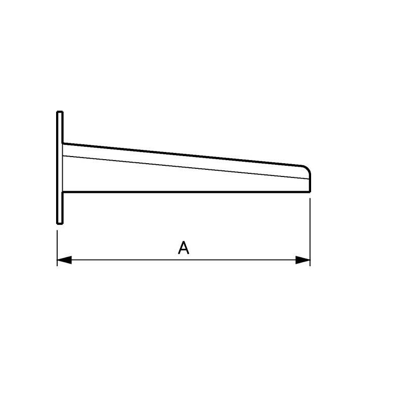 PREVOST-TRÄGERKONSOLE Bezeichnung = Länge: 180 mm max. Belastung über die gesamte Länge verteilt : 1