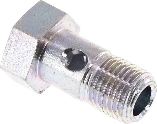 Hohlschraube 1-fach, M 10 x 1, Stahl verzinkt