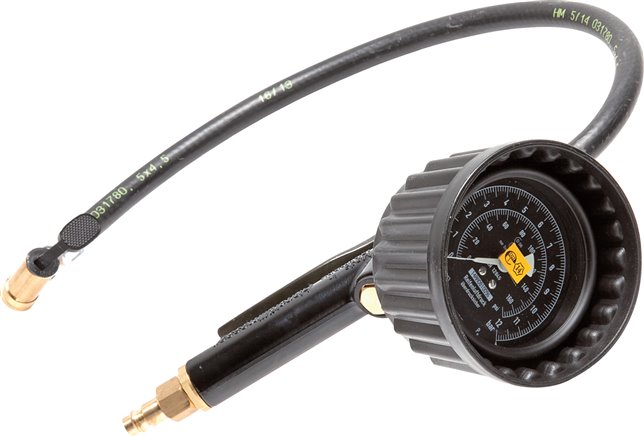 Handreifenfüller geeicht, 0 - 12 bar, Hebel-Stecker, schwarz