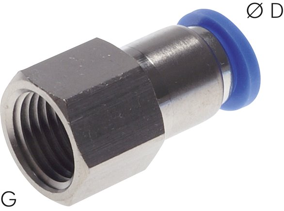 Steckanschluss m. Innengew. G 3/8"-6mm, IQS-Standard