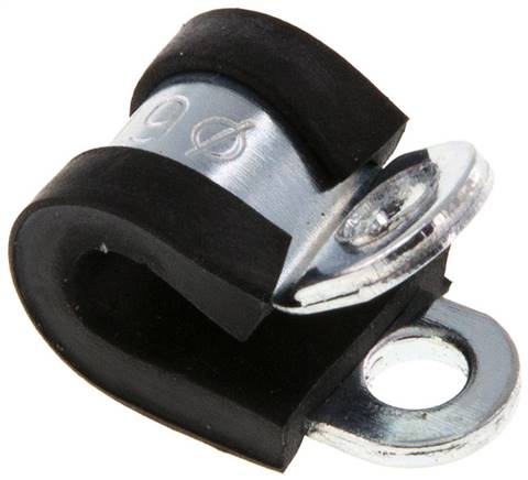 Gummiprofilierte Rohrschelle 6mm, DIN 3016-1