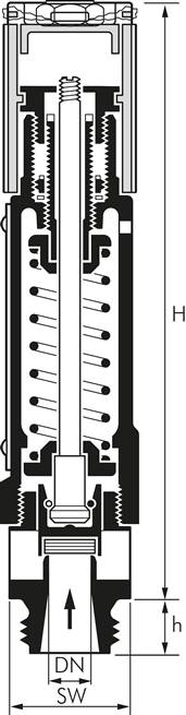TÜV-Hochleistungssicherheitsventil G 1-1/2", 22,0 bar