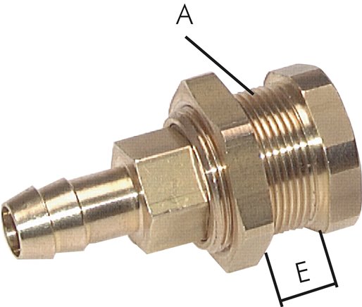 Abreiß-Schnellkupplung (NW5) 6 (1/4")mm Schlauch, Messing vernickelt