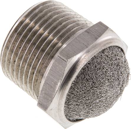 Schalldämpfer NPT 1", Drahtgewebe, 1.4305