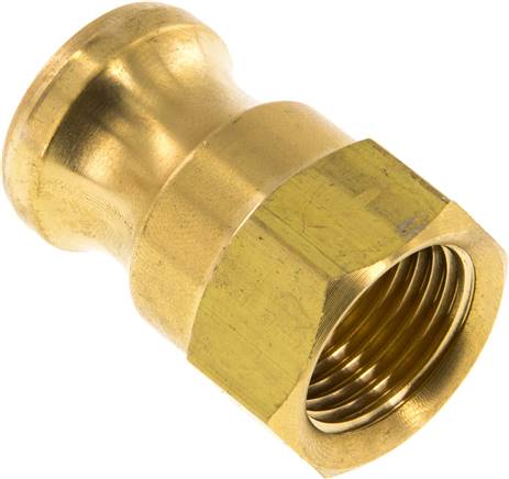 Kamlock-Stecker (A) Rp 1/2"(IG), Messing
