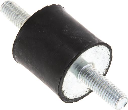 Gummi-Metall-Puffer beidseitig mit Gewindestift M 8 x 23, D= 30 - H= 30 mm