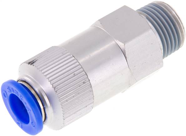 Rückschlagventil R 1/2"-12mm, Durchfluss vom Schlauch zum Gewinde, IQS-Standard