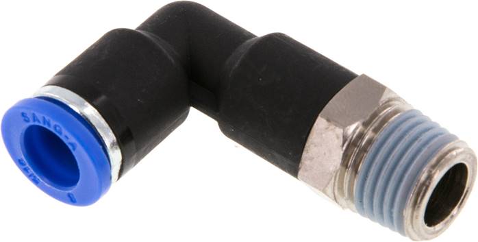 Winkel-Steckanschluss, lang R 1/4"-8mm, IQS-Standard, langer Körper