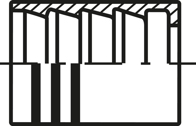 ES-Pressanschluss Hülse 2 SN (geschält), 38 x 45 (Da x L), DN19