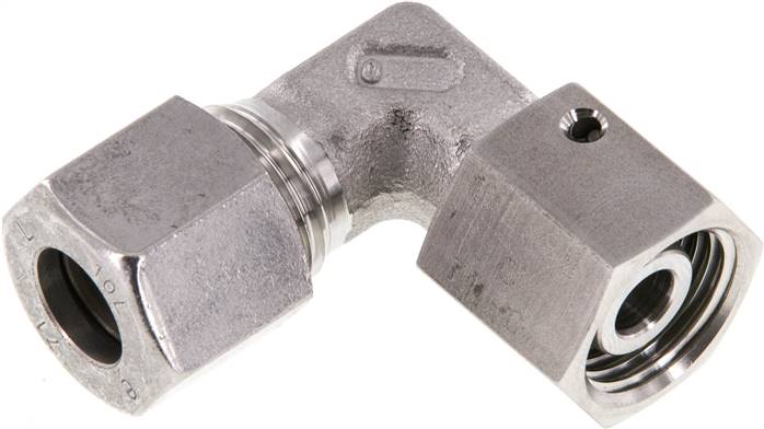 Einstellb. Winkel-Schneidringverschr. 10 L (M16x1,5), 1.4571, mit Dichtkegel und O-Ring