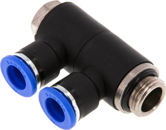 Steck-Mehrfachverteiler, 2-fach G 3/8"-10mm, IQS-Standard
