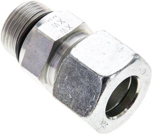 Gerade Schneidringverschr. M 27x2-20 S (M30x2), Stahl verzinkt, Dichtung FKM