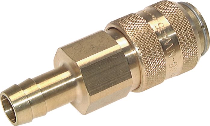 Schnellkupplung (NW15) 13 (1/2")mm Schlauch, Messing vernickelt