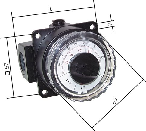 Manometerregler, G 3/4", 0 - 11 bar